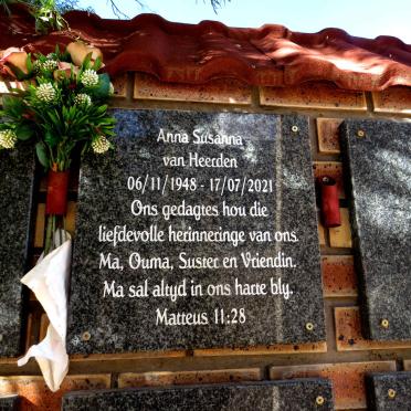 HEERDEN Anna Susanna, van 1948-2021