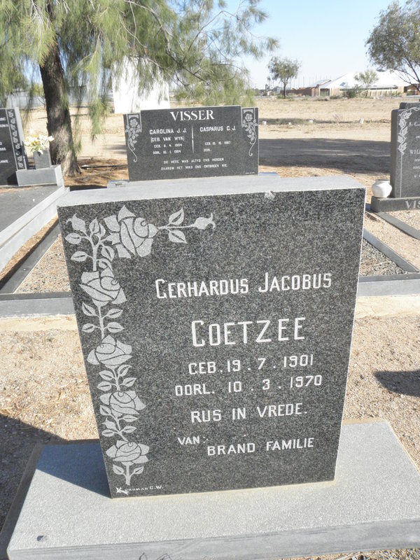 COETZEE Gerhardus Jacobus 1901-1970