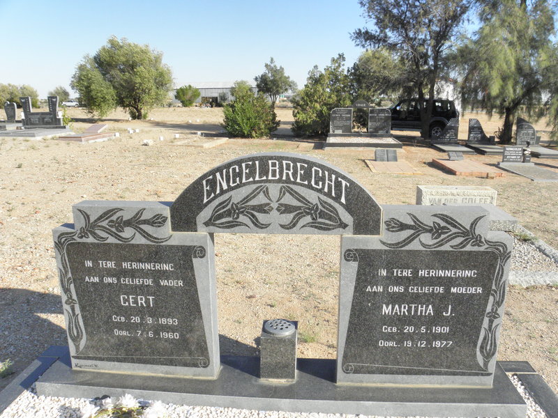 ENGELBRECHT Gert 1893-1960 &amp; Martha J. 1901-1977
