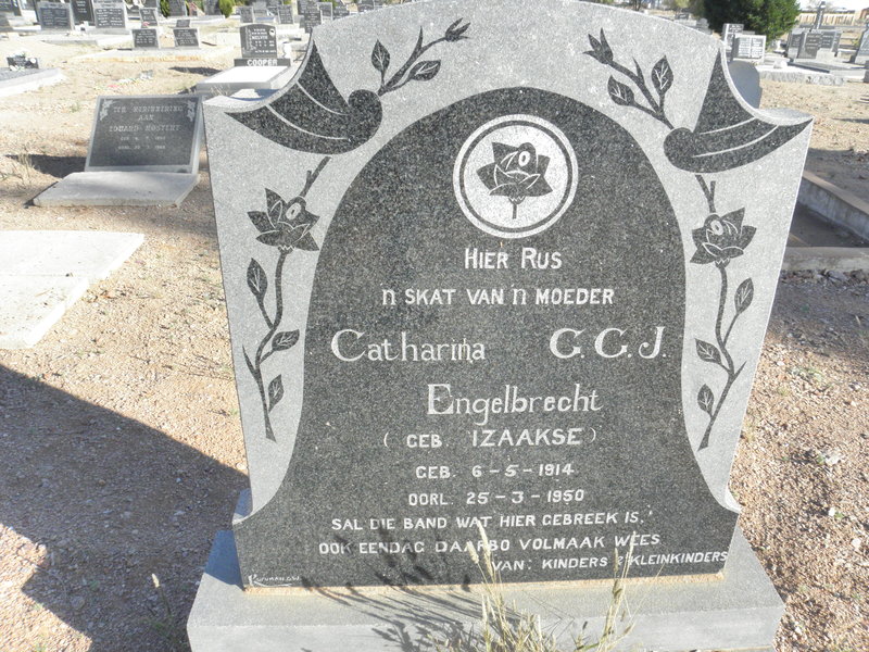 ENGELBRECHT G.G.J. nee IZAAKSE 1914-1950