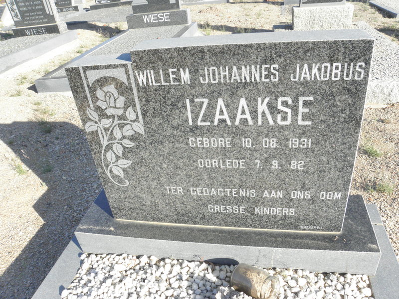 IZAAKSE Willem Johannes Jakobus 1931-1982
