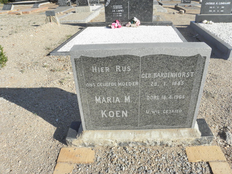 KOEN Maria M. nee BARDENHORST 1885-1965