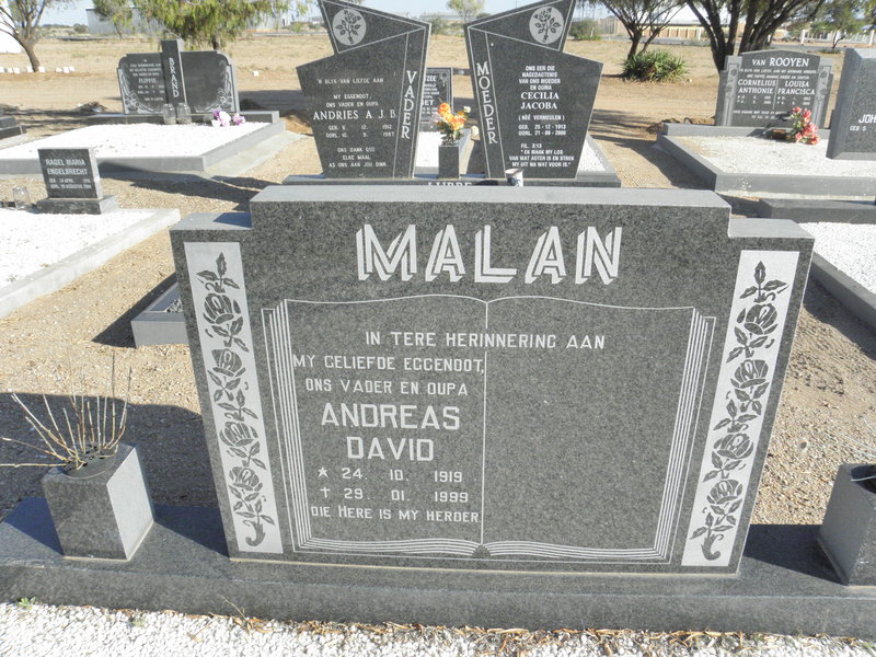 MALAN Andreas David 1919-1999
