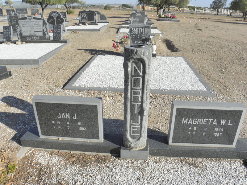NORTJE Jan J. 1931-1992 &amp; Magrieta W.L. 1944-1997