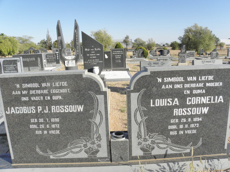 ROSSOUW Jacobus P.J. 1890-1972 &amp; Louisa Cornelia 1894-1973