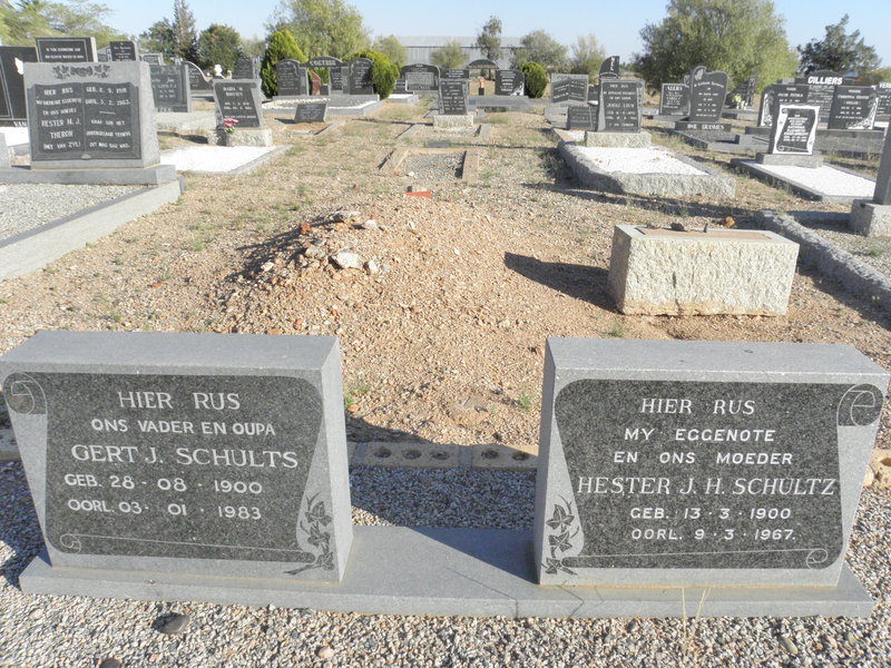 SCHULTS Gert J. 1900-1983 &amp; Hester J.H. SCHULTZ 1900-1967