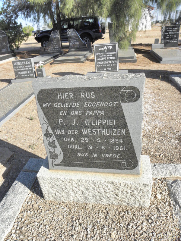 WESTHUIZEN P.J., van der 1894-1961