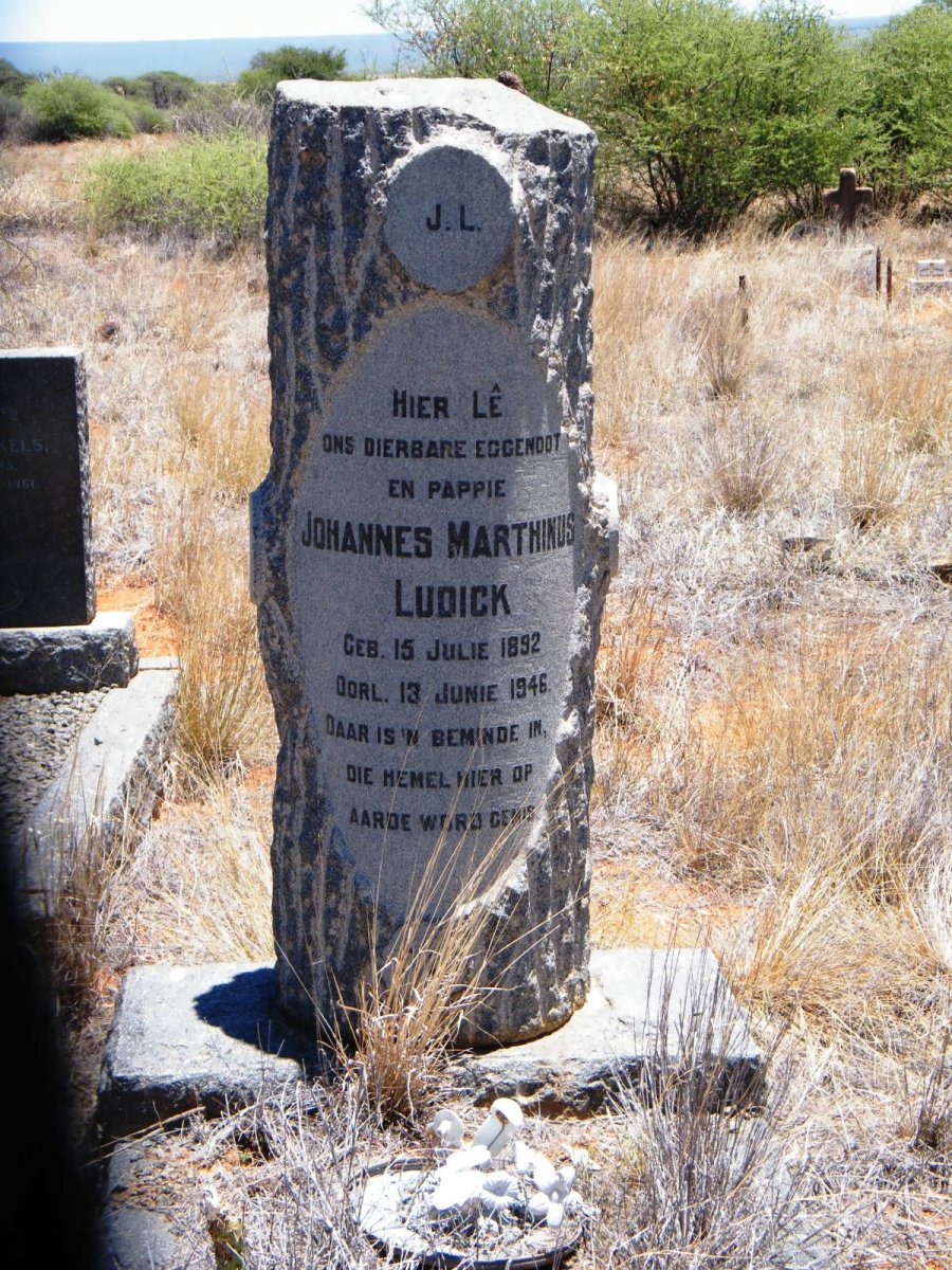 LUDICK Johannes Marthinus 1892-1946