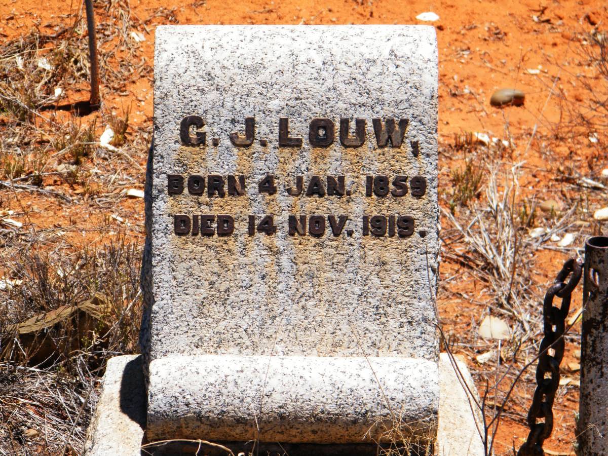 LOUW G.J. 1859-1919