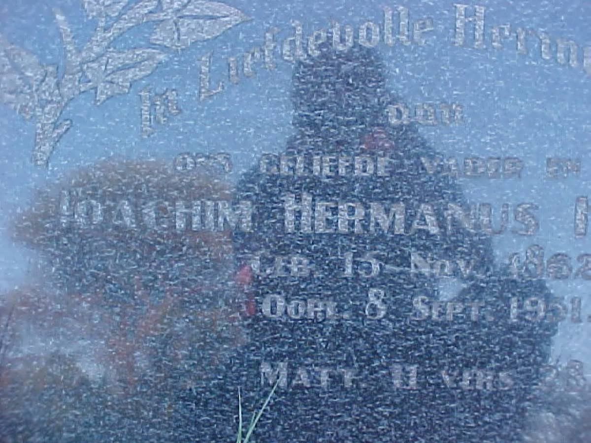HANEKOM Joachim Hermanus 1862-1951