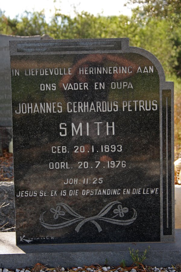SMITH Johannes Gerhardus Petrus 1893-1976