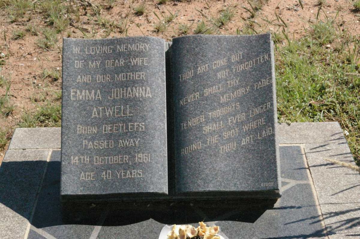 ATWELL Emma Johanna nee DEETLEFS -1961