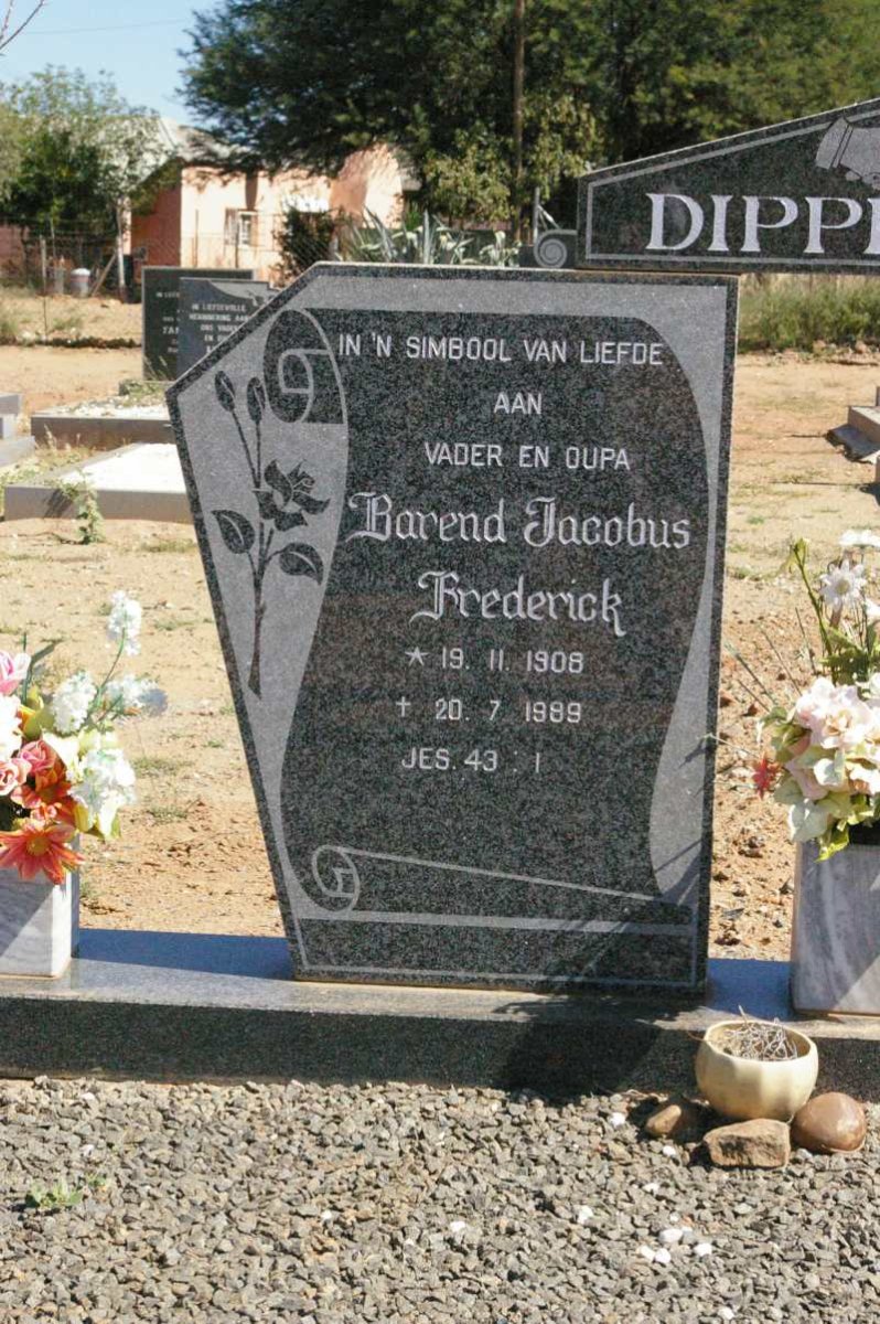 DIPPENAAR Barend Jacobus Frederick 1908-1989 &amp; Hester Helena BOONZAAIER 1916-1988
