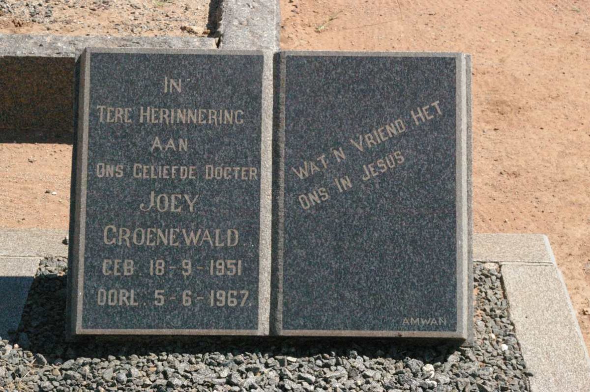 GROENEWALD Joey 1951-1967