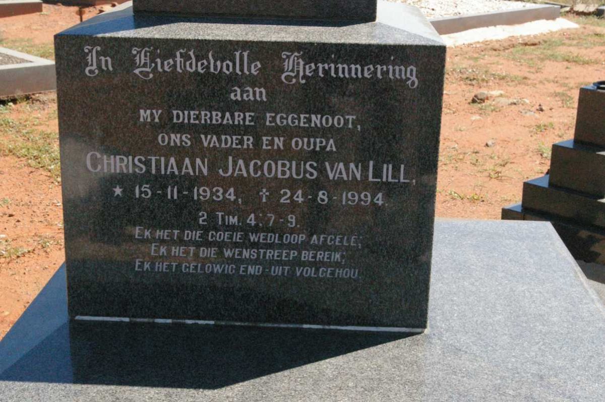 LILL Christiaan Jacobus, van 1934-1994