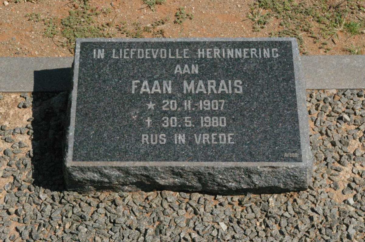 MARAIS Faan 1907-1980