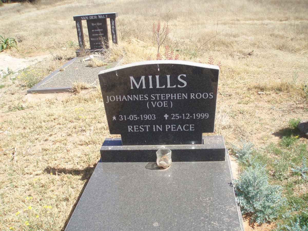 MILLS Johannes Stephen Roos 1903-1999