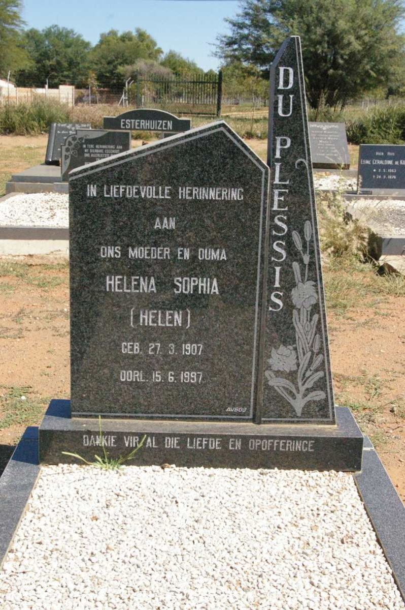 PLESSIS Helena Sophia, du 1907-1997