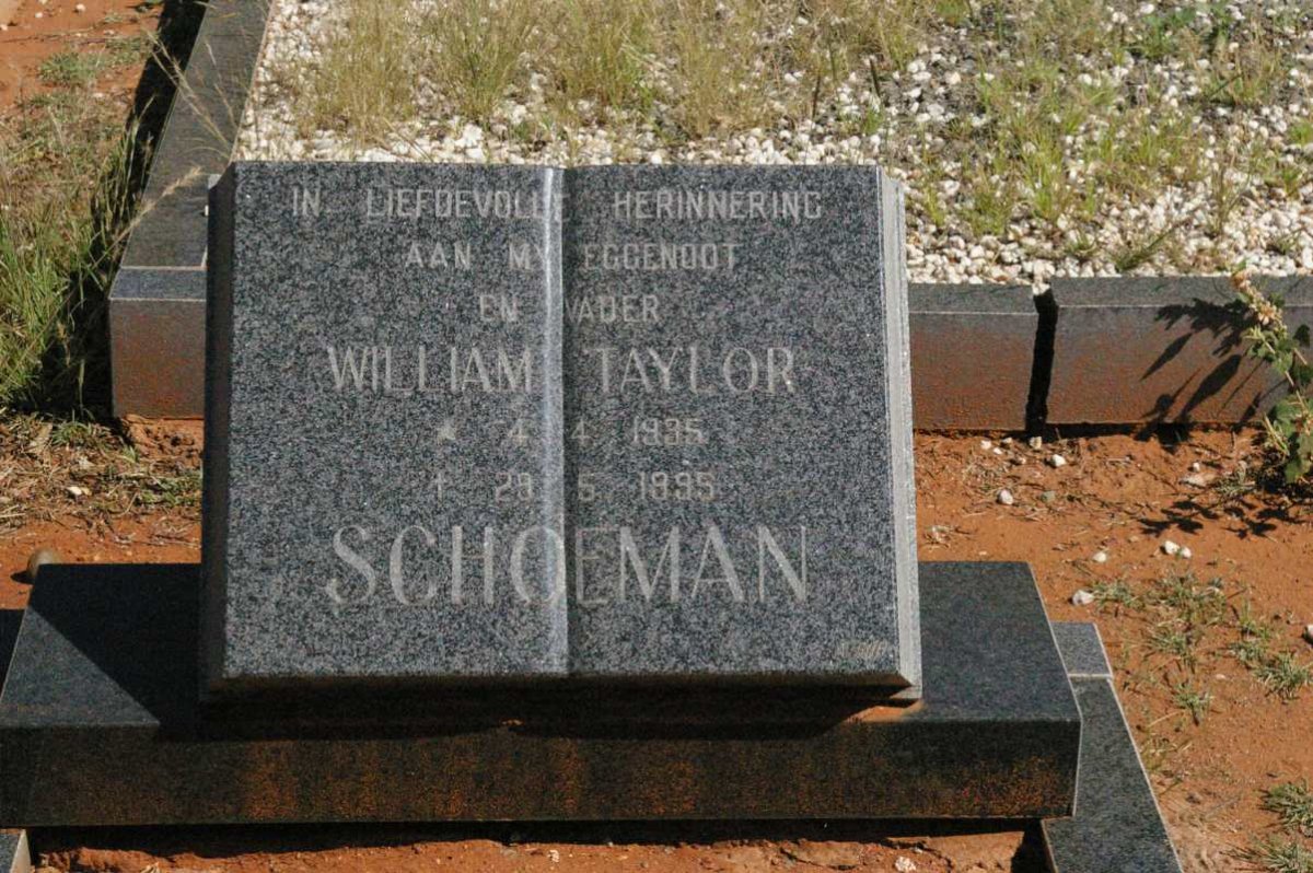 SCHOEMAN William Taylor 1935-1995