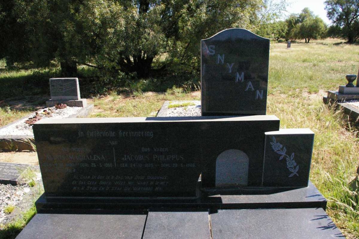 SNYMAN Jacobus Philippus 1885-1966 &amp; Maria Magdalena 1892-1968