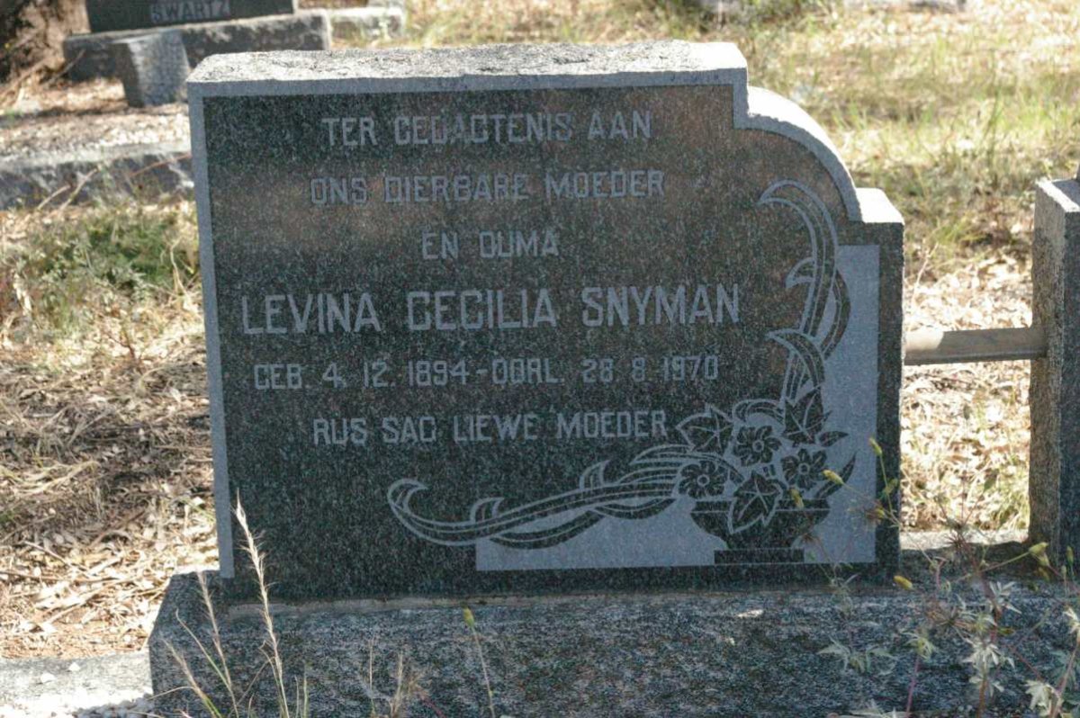 SNYMAN Levina Cecilia 1894-1970