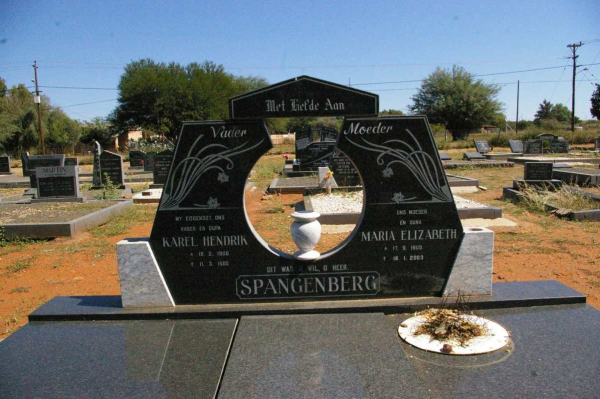 SPANGENBERG Karel Hendrik 1906-1985 &amp; Maria Elizabeth 1908-2003