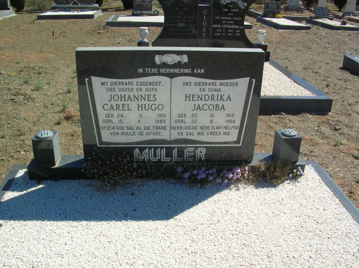 MULLER Johannes Carel Hugo 1901-1989 &amp; Hendrika Jacoba 1915-1998