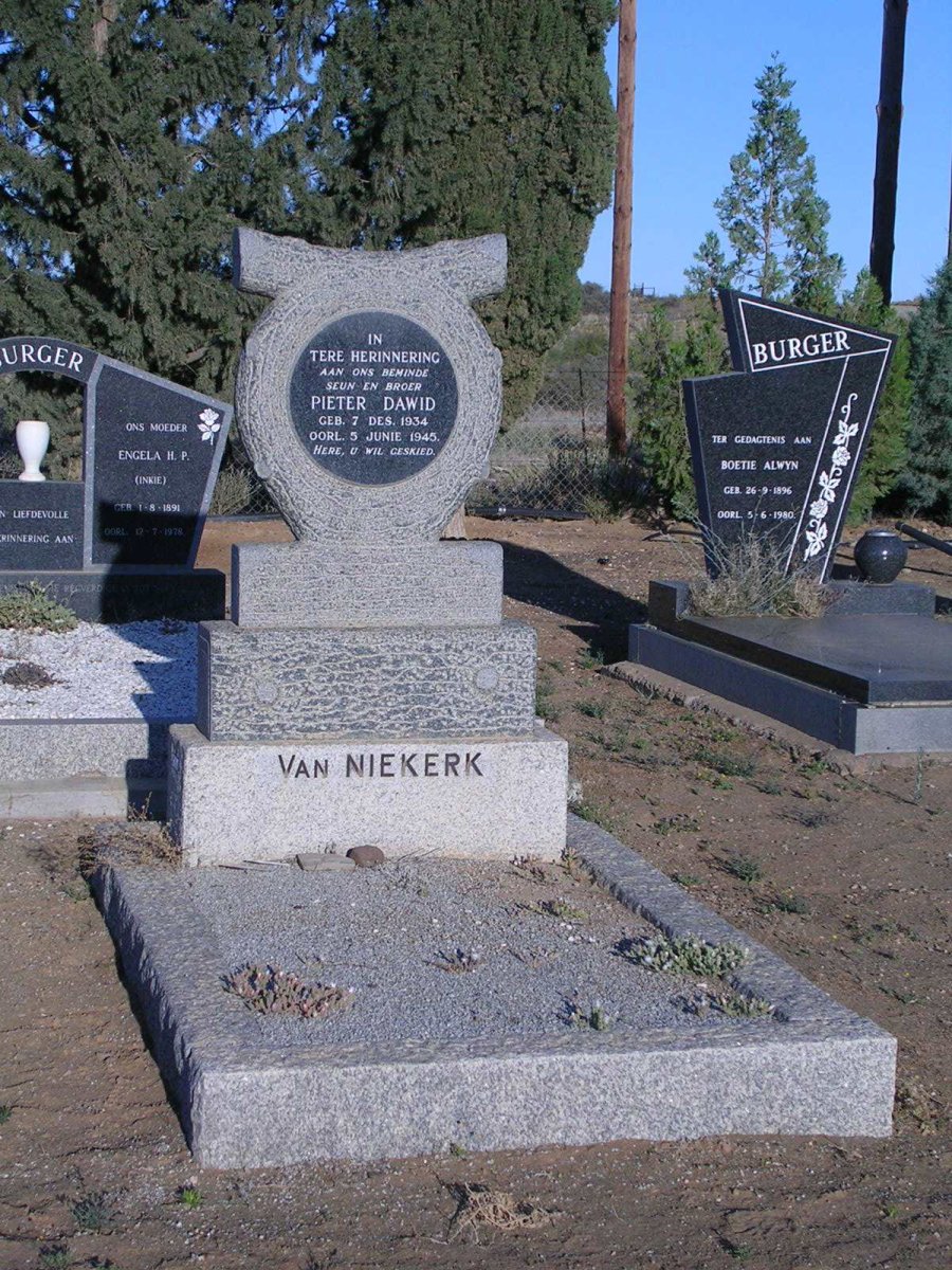 NIEKERK Pieter Dawid, van 1934-1945
