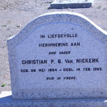 NIEKERK Christian P.B., van 1864-1955