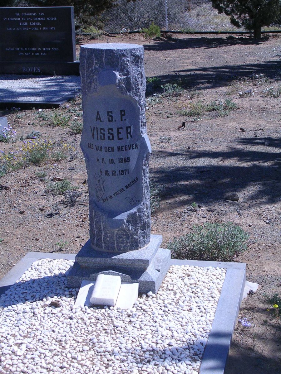 VISSER A.S.P. nee VAN DEN HEEVER 1889-1971
