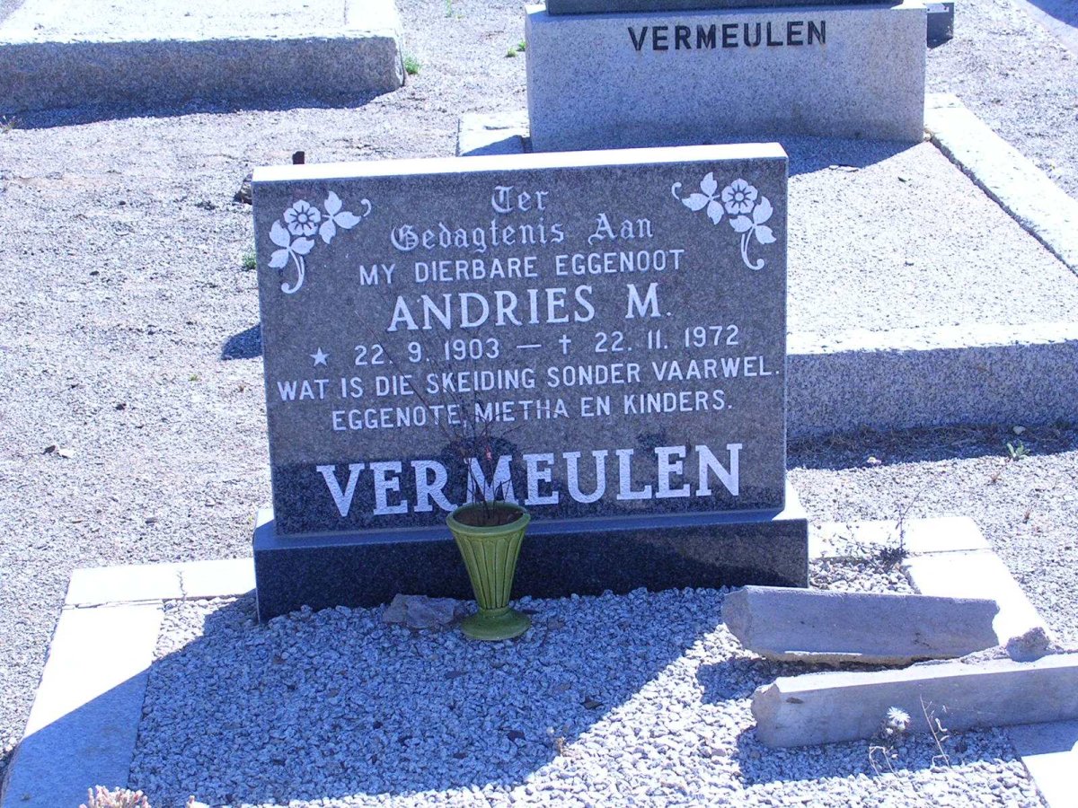 VERMEULEN Andries M. 1903-1972
