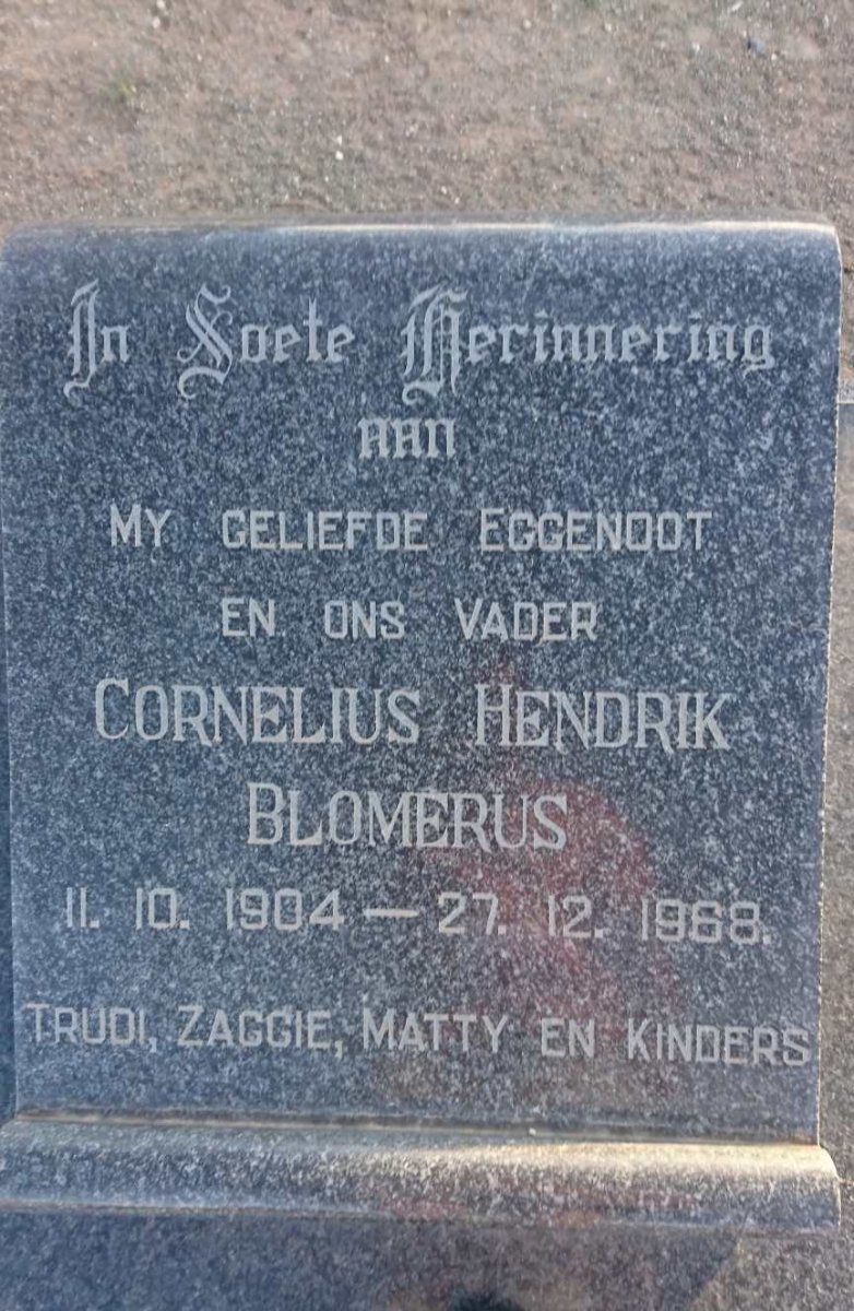 BLOMERUS Cornelius Hendrik 1904-1968