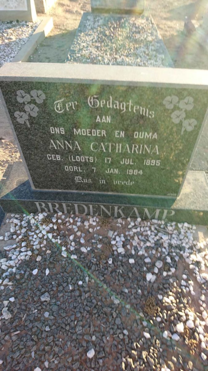BREDENKAMP Anna Catharina nee LOOTS 1895-1984
