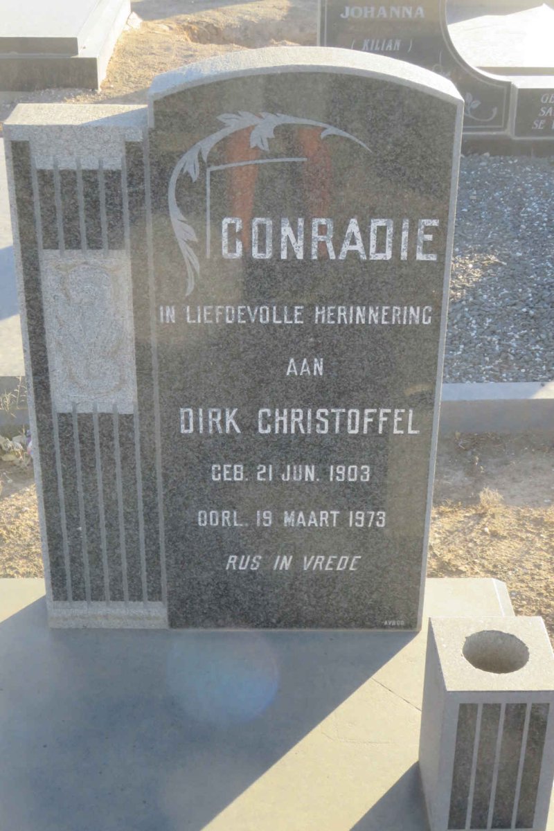 CONRADIE Dirk Christoffel 1903-1973