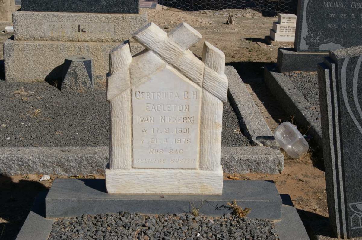 EAGLETON Gertruida C.H. nee VAN NIEKERK 1901-1978