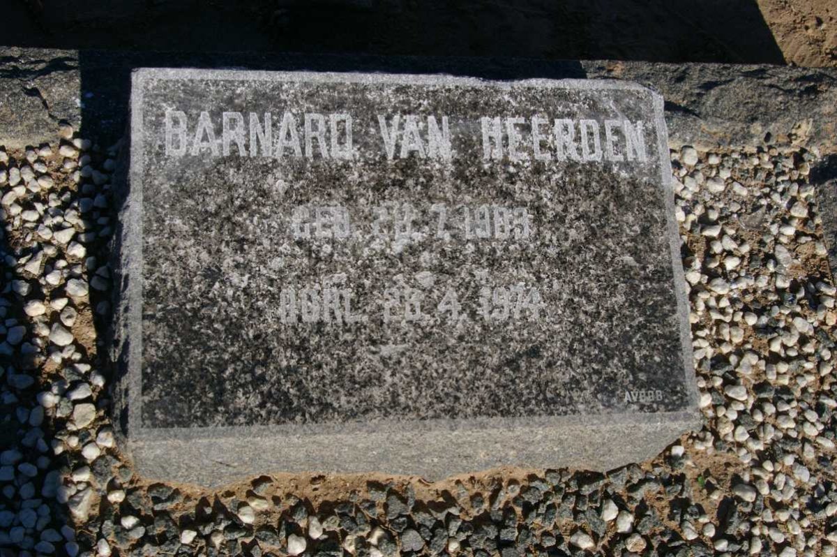 HEERDEN Barnard, van 1903-1974