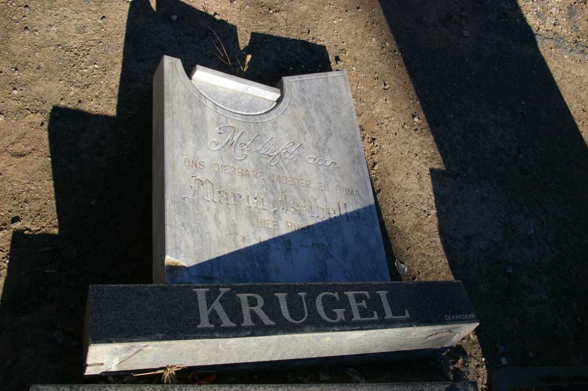 KRUGEL Maria Isabella nee RUST 1908-19??
