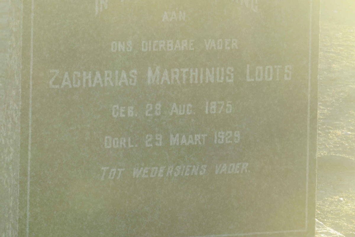 LOOTS Zacharias Marthinus 1875-1929