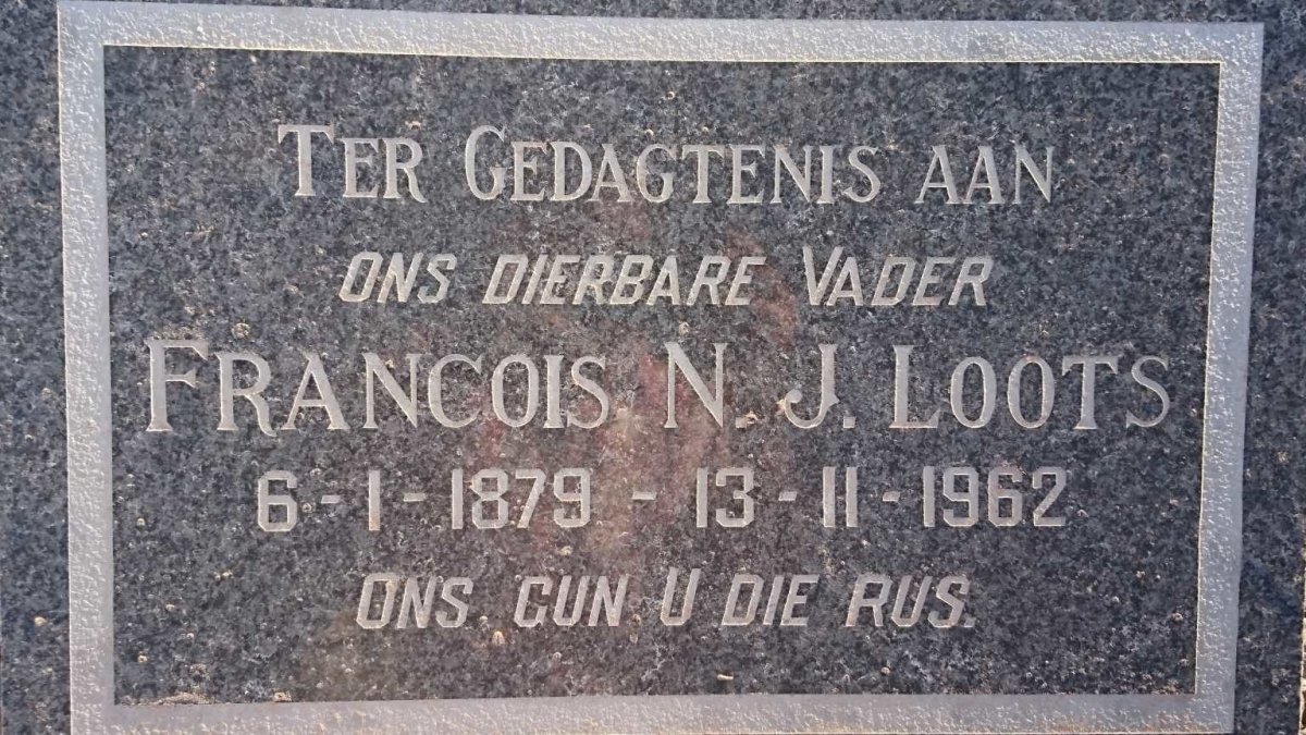 LOOTS Francois N.J. 1879-1962