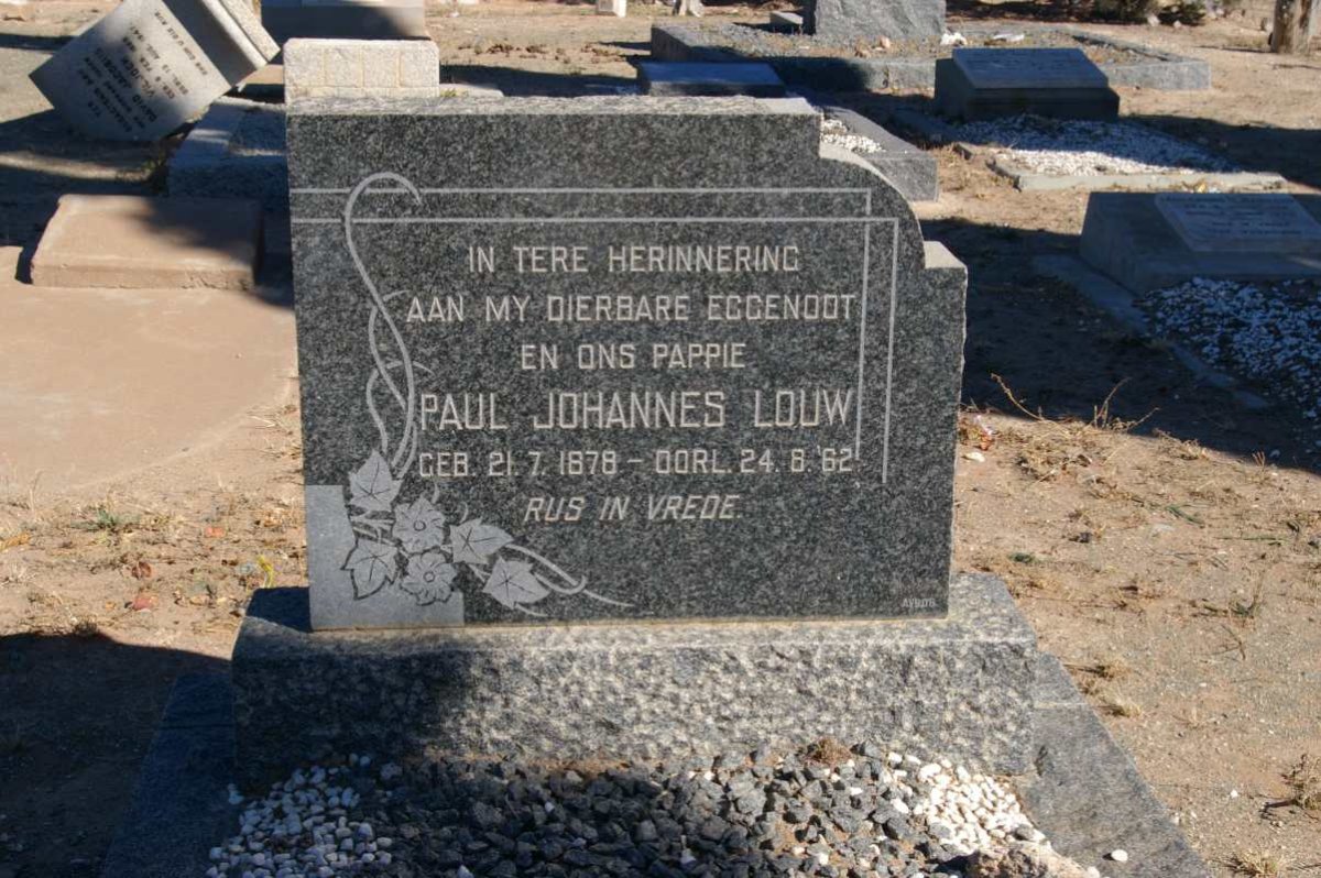 LOUW Paul Johannes 1878-1962