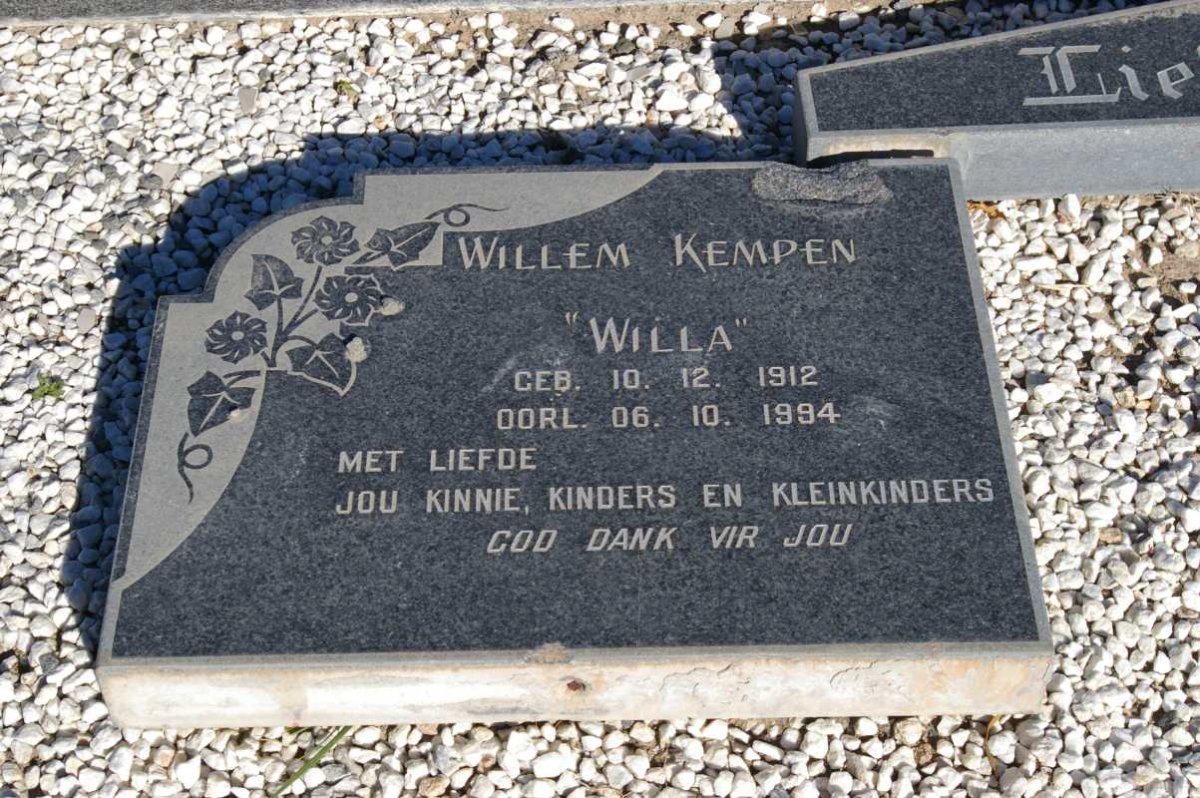 LIEBENBERG Willem Kempen 1912-1994
