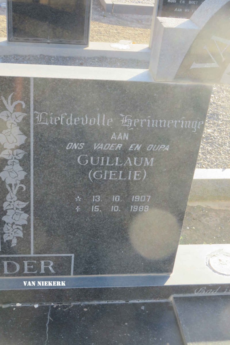 NIEKERK Guillaum, van 1907-1989
