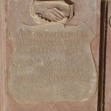 NIEKERK Dirk Johannes, van 1881-1940 &amp; Johanna Cicilia FAUL 1885-1952