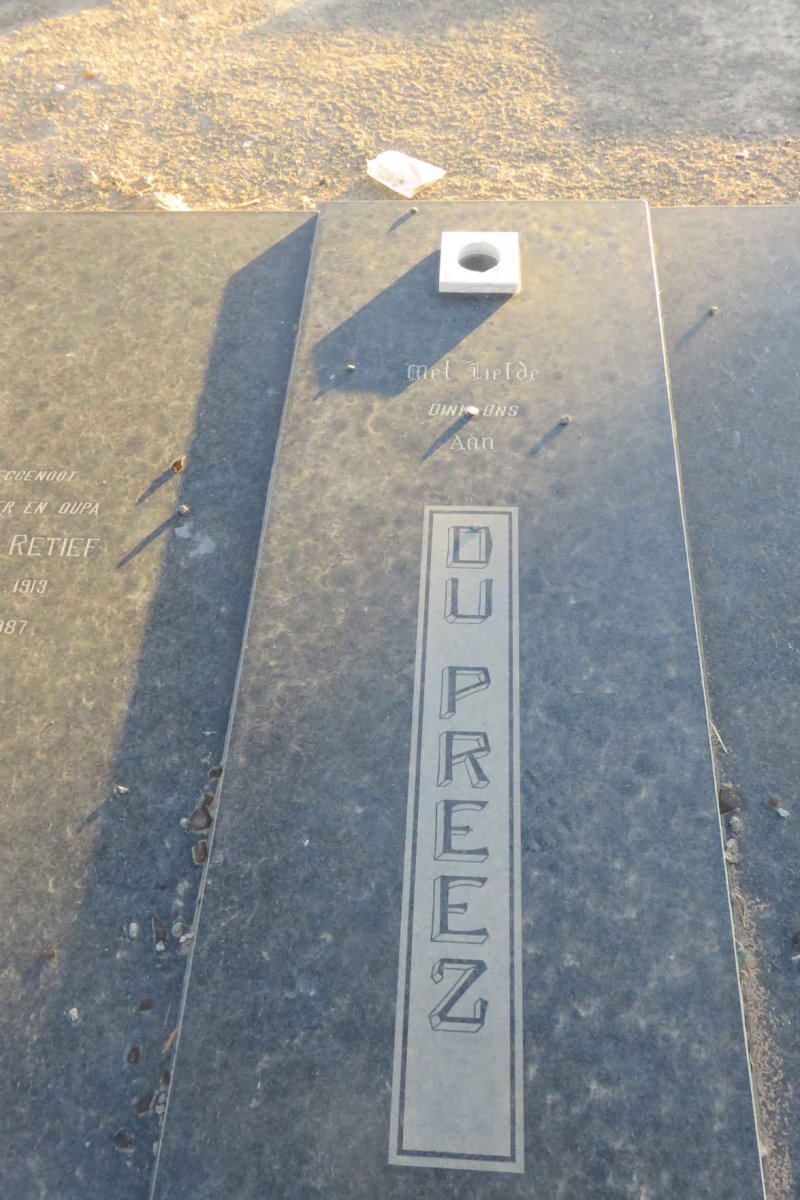 PREEZ Petrus Retief, du 1913-1987 &amp; Martha I.G. GADNEY 1913-1987