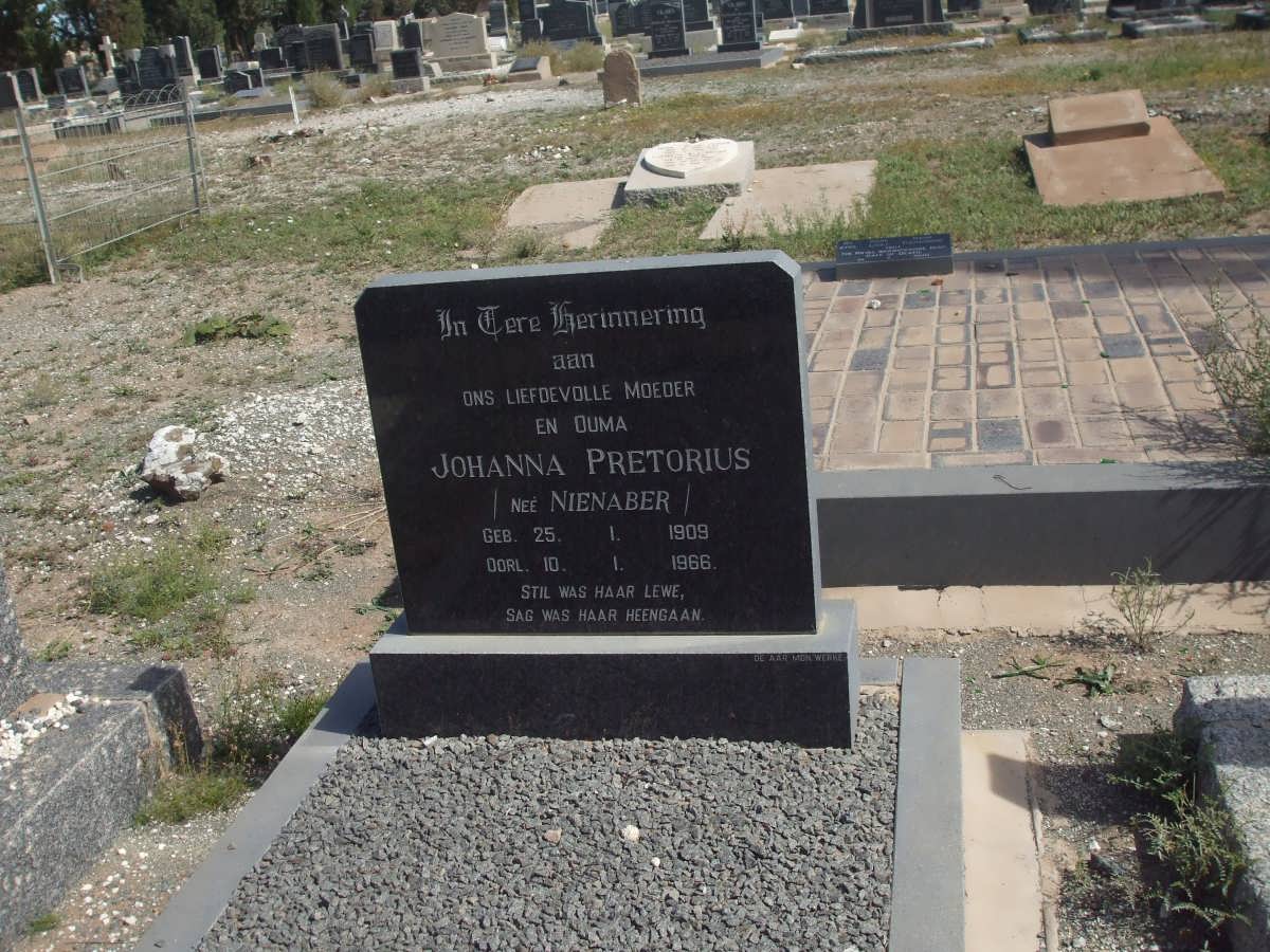 PRETORIUS Johanna nee NIENABER 1909-1966