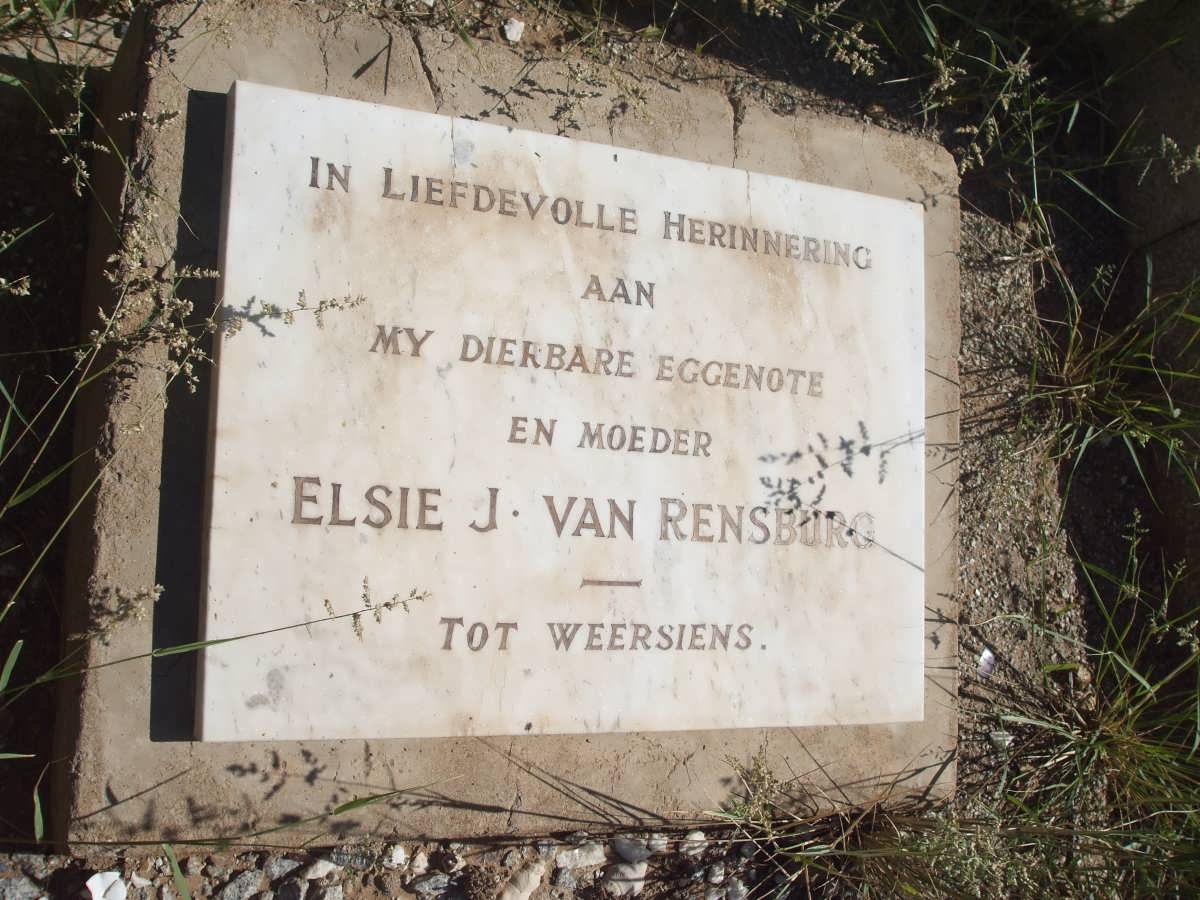 RENSBURG Elsie J., van 