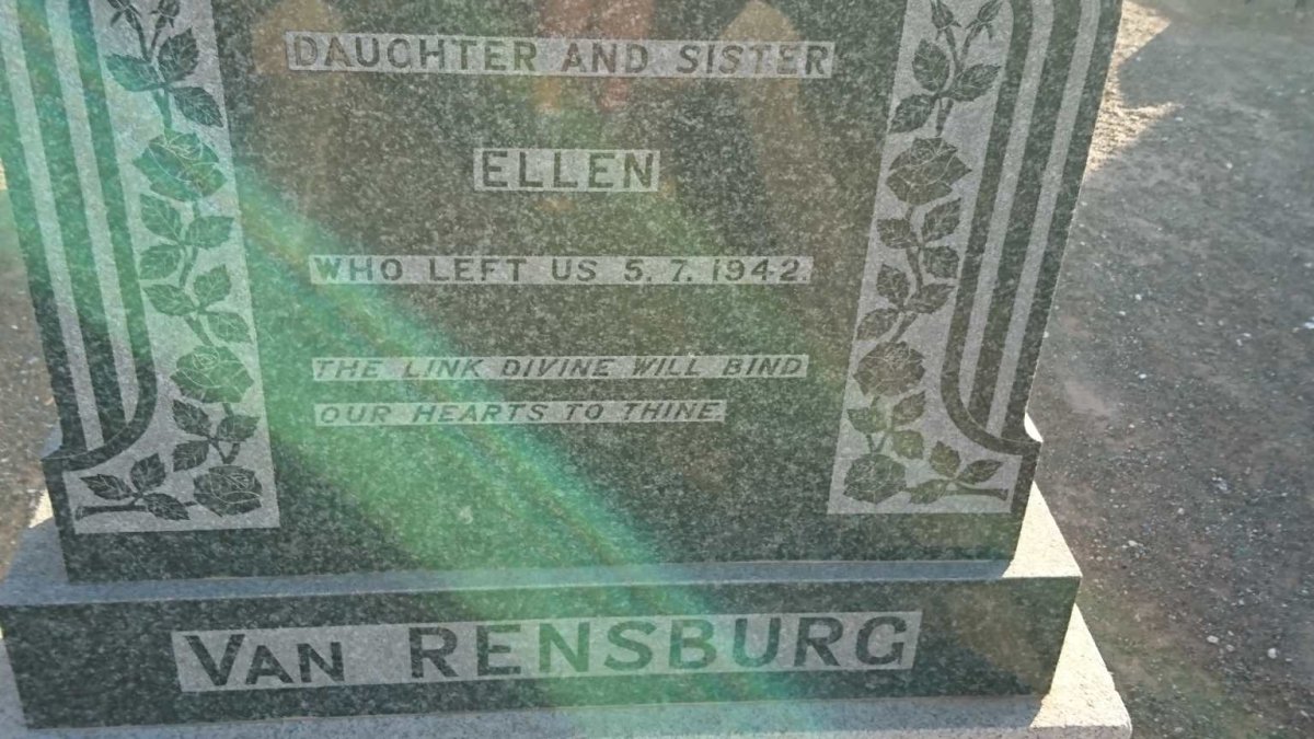 RENSBURG Ellen, van -1942