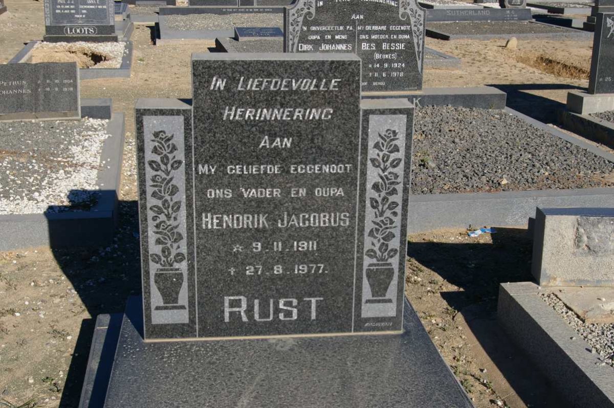 RUST Hendrik Jacobus 1911-1977