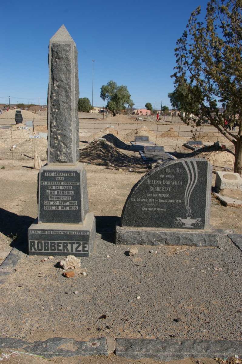 ROBBERTZE Jan Hendrik 1860-1935 &amp; Helena Dorathea VAN HEERDEN 1878-1945