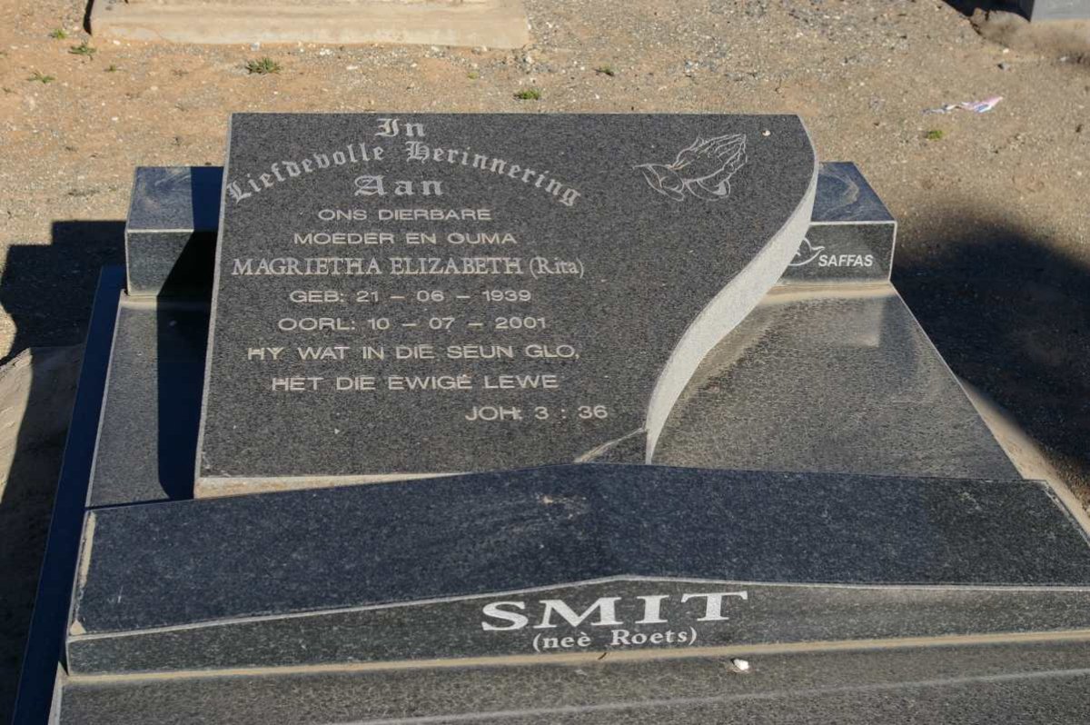 SMIT Magrietha Elizabeth nee ROETS 1939-2001